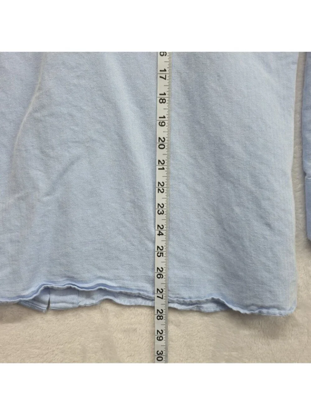 Banana Republic Slim Linen Rayon Blend Button Front Shirt Mens Med Light Blue